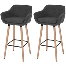 2er-Set Barhocker Malmö T381, Barstuhl Tresenhocker