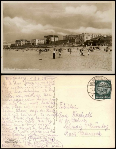 Ansichtskarte wangerooge meer - ansichtskarte,