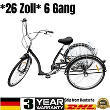 26 Zoll 6 Gang Dreirad 3-Rad