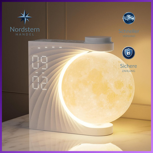 Mondlampe mit tageslichtwecker - mondlampe,
