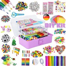 3000+Pcs Bastelset Für Kinder Bastelbox Bastelmaterial Set,Bastelkoffer Gehören