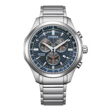 CITIZEN Herren Armbanduhr AT2530-85L Chronograph Eco-Drive Titan 43 mm B-Ware