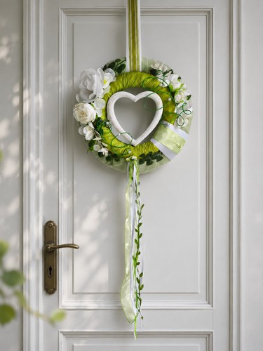 Türkranz hochzeit herz grün - hochzeit,