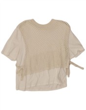 Zara Damen Crop Häkel Bluse