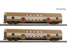 Fleischmann 6260075 - Personenwagen Set 2 Doppelstockwagen DR Ep.IV 2-teilig