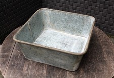 Pflanzschale Zink eckig Griffe L Kräutertopf Pflanzgefäß Blumenkübel Nostalgie