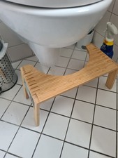 WC Hockschemel Hey Nature, Bambus klappbar,