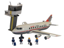 Playmobil Flugzeug 4310 Pacific Airline Cargo mit Tower im Set