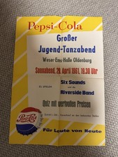 Plakat von 1961 Pepsi-Cola Jugend Tanzabend mit Six Sounds und Riverside Band