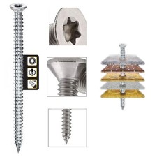 Fensterrahmenschrauben Fensterbauschrauben Senkkopf (Torx 30) 7,5x60 bis 7,5x180
