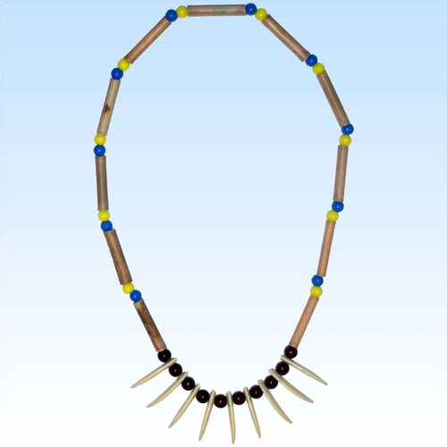 Indianer halskette mit zähnen - halskette,