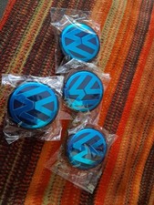 4x ORIGINAL VW Chrom Schwarz