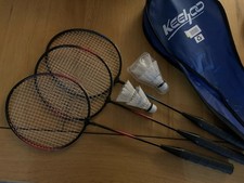 KH Federball Set Badminton Schläger für Erwachsene Kinder 3 Schläger