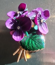 Brosche vintage blumenmuster - brosche,