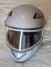 Motorrad Klapphelm, silber