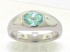 Paraiba Turmalin Ring Platin 950 ovaler swimmingpool Paraibaturmalin  1,38ct