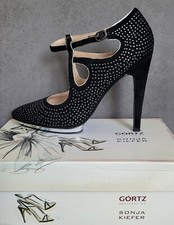 Mega EDEL: GÖRTZ by SONJA KIEFER Damen Schuhe Srasssteine Gr. 41 schwarz