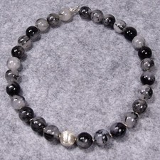 Turmalinquarz Halskette, 925