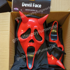 Ghost Face Devil Gesichtsmaske - Fun World Stofftuch