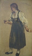 Junges bauernmädchen - junges,
