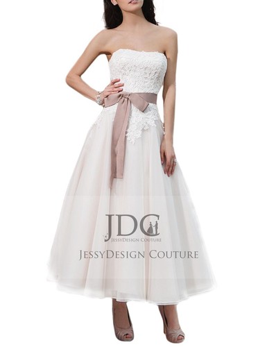 Kurz spitze brautkleid - kurz,