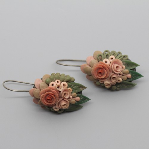 Polymer clay ohrhänger - polymer,
