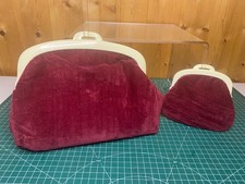 Vintage Clutch & Geldbörse Samt Rot Weinrot Abendtasche Handtasche