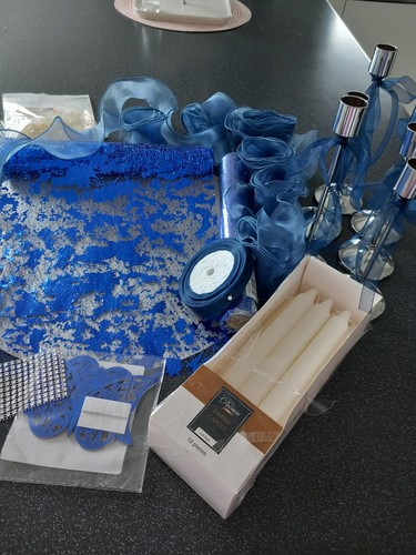 Tischband dekoset blau - tischband,,