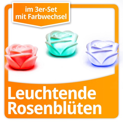 Led rose schwimmkerze - schwimmkerze, deko