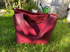 BORSE IN PELLE Genuine Leather TASCHE Weinrot Made in Italien