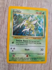 Pokemon Karte Scyther Sichlor 10/64 Dschungel Holo Rare NO SYMBOL ERROR MISPRINT