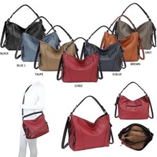 Damen Shopper Hand Henkel Tasche Schulter Echt Veganes Leder 30627