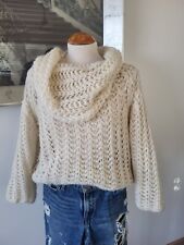 RIANI Strick  Pullover Wolle Weiß   Gr  36 / 38 Alpaka Mix Grobstrick