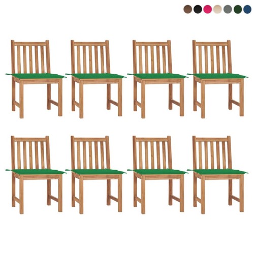 Gartenstühle mit kissen - mit, teak