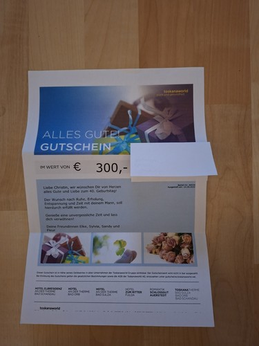 Gutschein toskanaworld für - gutschein,