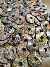 Leoparden jaspis Donut 30mm Edelstein Anhänger,wellig.