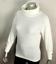 GEILER DAMEN ROLLKRAGEN PULLOVER STRICK ROLLI HOODIE DESIGNER RETRO SWEATER S 36