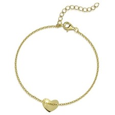 Herz Ankerketten Armband echt