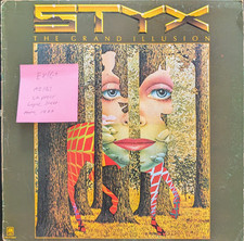 Styx The Grand Illusion Vinyl Record EX/G+ AMLH64637 1977