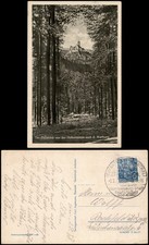 Ansichtskarte Eisenach Durchblick von der Hohensonne nach d. Wartburg 1957