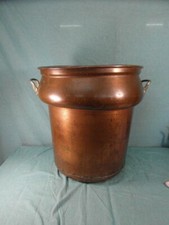 Pflanztopf Feuertopf Kupfer 54,5 cm H Unikat Antik Riesig Kessel Blumentopf 16d1