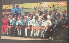 18 original Autogramme auf Mannschaftsposter Der DFB Nationalelf,DFB,1974,Kicker