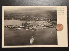 AK Lindau Bodensee Luftaufnahme Flugzeug Hafen Insel Echte Photographie Ulrich