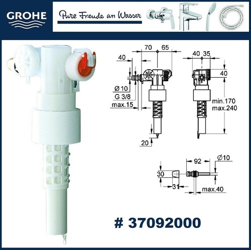 Grohe dal füllventil 37092 - grohe,