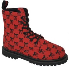 Inamagura Boots Rot + Schwarz Katze