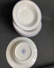 4 X Ingres Weiss Form Marienbad Blauband Blaues Band Suppenteller Neuwertig!!