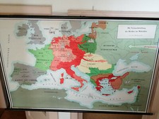Alte rollkarte schulwandkarte - alte,