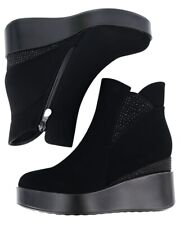 SCHWARZE PLATFORMSTIEFEL