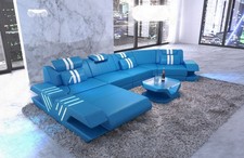 Couch Wohnlandschaft Leder USB