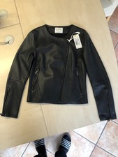edle Lederjacke, neu, dunkelblau in Gr. 34, = Gr. S ,  butterweiches Leder 